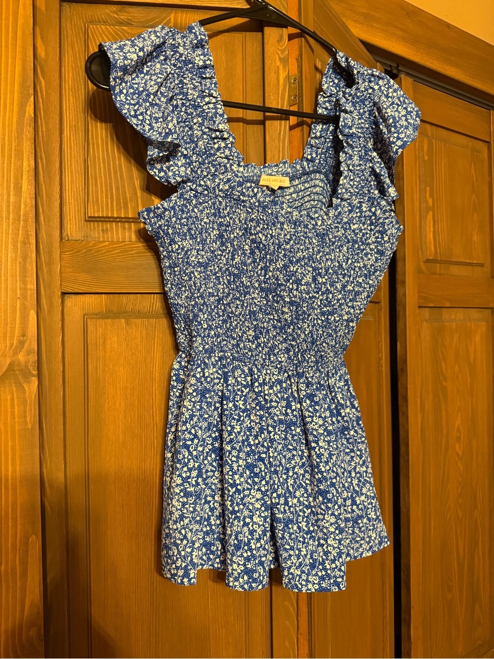 Blue smock blouse